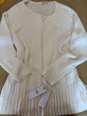 UGG Cream Open Front Knit Cardigan
